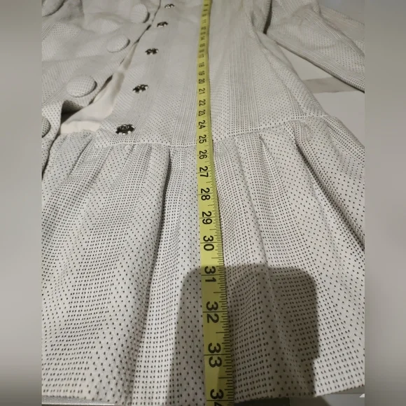 Stunning and rare Alice Roi jacket, size small white with small black dots - Picture 4 of 7